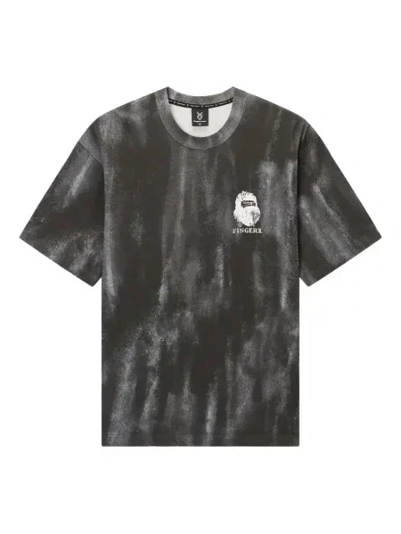 Tricou grafic Fingercroxx cu imagine gri