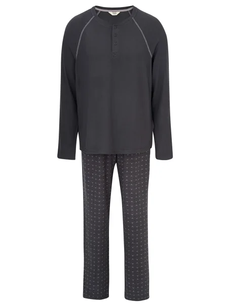 Dagi Dolga pižama antracit / svetlo siva