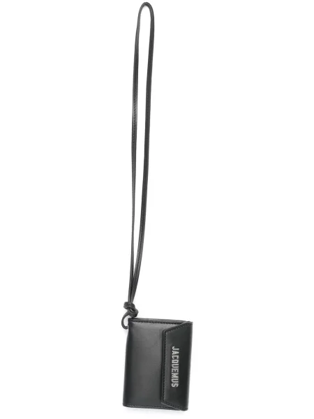 Portofel Jacquemus din piele cu autograf negru