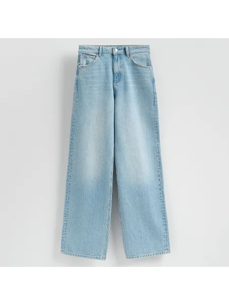 Reserved Wide leg farmer kék