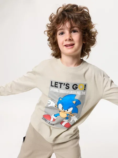 Sinsay trička s potiskem 3 pack Sonic the Hedgehog vícebarevná