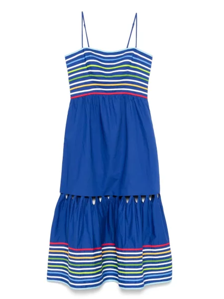 Rochie maxi Farm Rio cu dungi de costum albastru