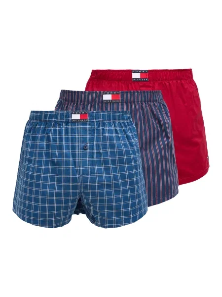 Tommy Hilfiger Underwear Boksarice kraljevo modra / temno modra / rdeča bela