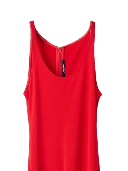 Rochie midi Jacquemus fără mâneci roșu