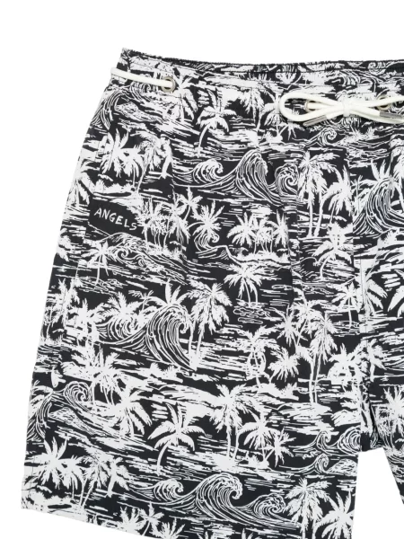 Fürdőruha Palm Angels nyomtatás fekete