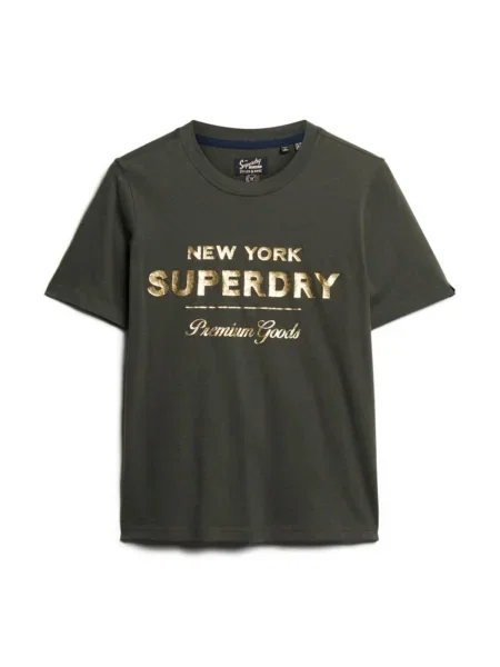 Superdry & Co Tričko zlatá / khaki
