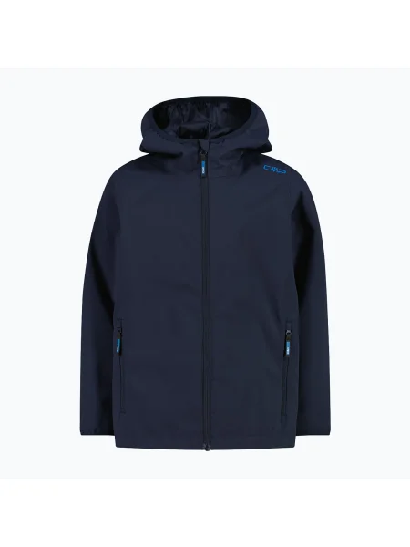Jachetă de ploaie pentru copii CMP Fix Hood black/blue negru