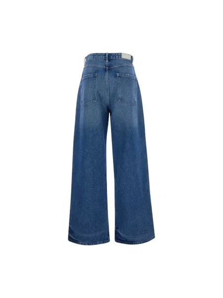 Szerokie jeansy Icon Denim niebieskie