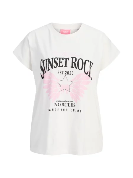JJXX Tricou JXASTRID roz deschis / negru alb
