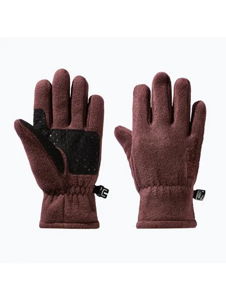 Jack Wolfskin Ръкавици с полар boysenberry Трекинг ръкавици винено червено