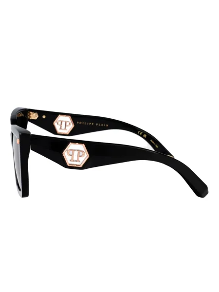 Ochelari de soare Philipp Plein Eyewear cu imprimeu geometric negru