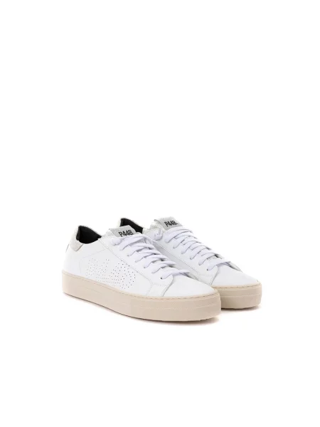 Sneakersy P448 skórzane białe