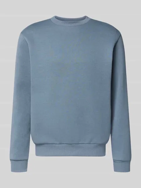 Bluza z prążkowanymi wykończeniami model ‘BRADLEY’ Jack & Jones niebieska
