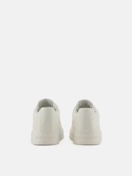 Кожаные кроссовки Emporio Armani белые