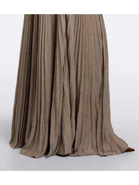 Rochie maxi Ralph Lauren Collection tricotate bej