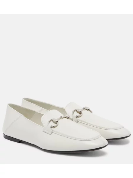 Pantofi loafer Gucci din piele alb