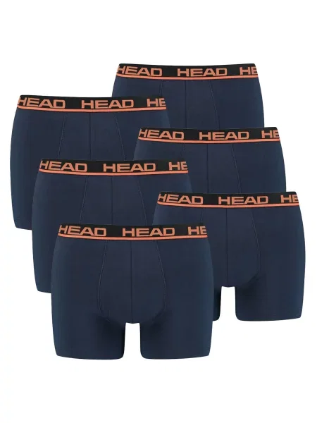 HEAD Boxerky tmavě / oranžová modrá