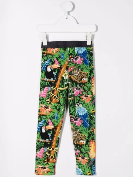 Legginsy dziecięce Kenzo szare