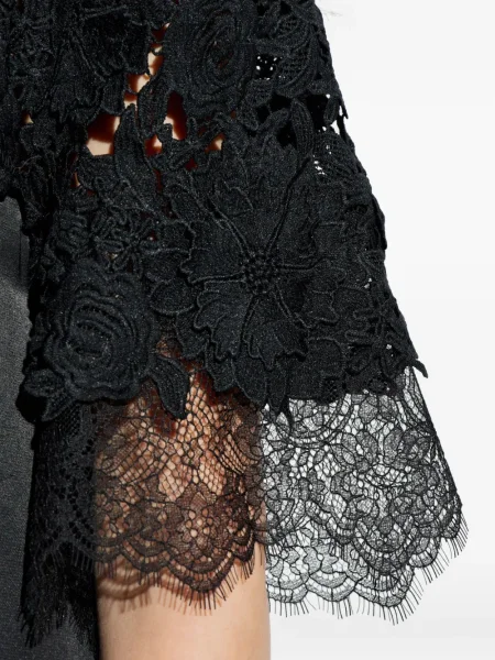 Rochie Munthe din dantelă de costum negru