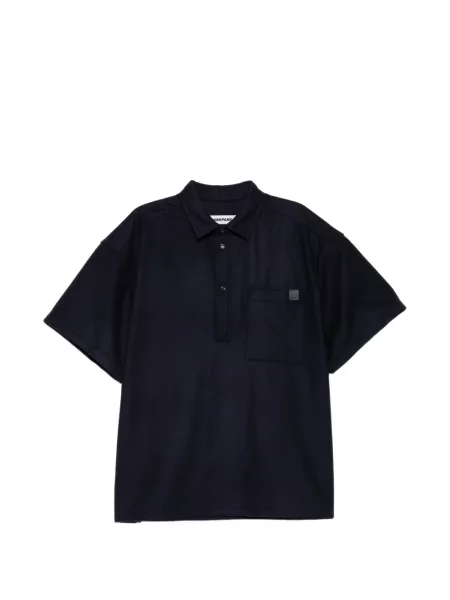 Tricou polo Darkpark de lână albastru
