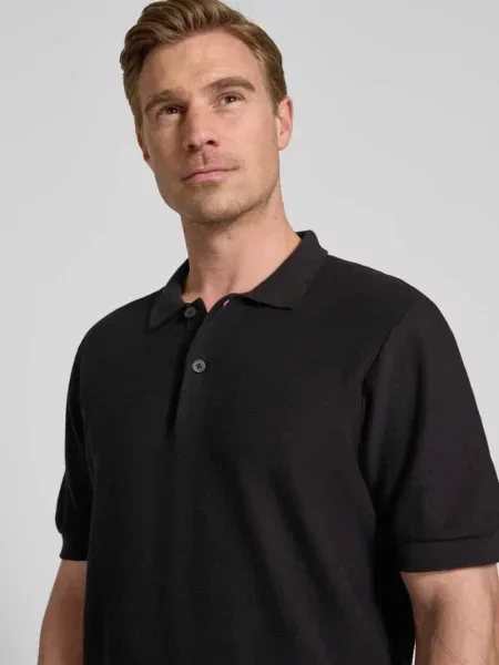 Koszulka polo kroju relaxed fit z fakturowanym wzorem model ‘EDWARD’ Casual Friday