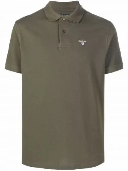 Polo Barbour cu broderie verde