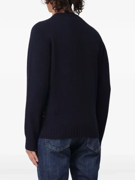 Sweter Sebago wełniany z okrągłym dekoltem niebieski