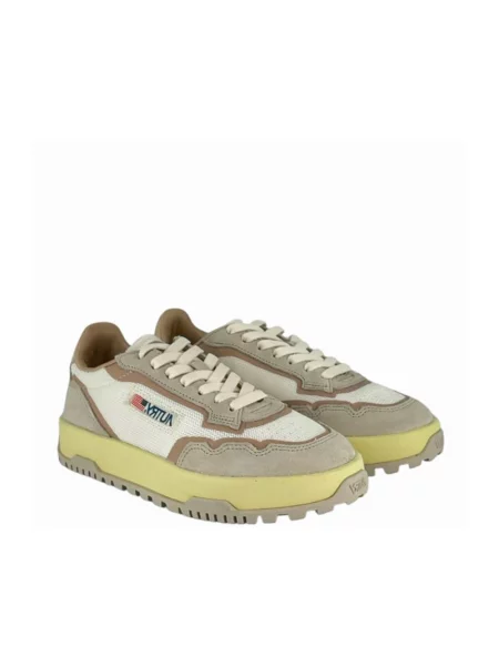 Wielobarwność golf sneakersy Autry zamszowe białe