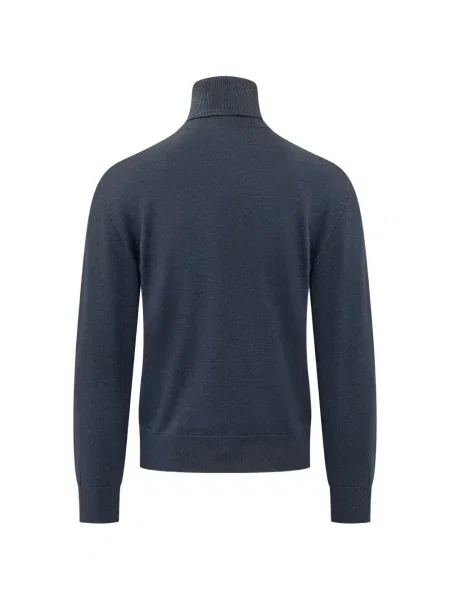 Sweter Drole De Monsieur z logo niebieski