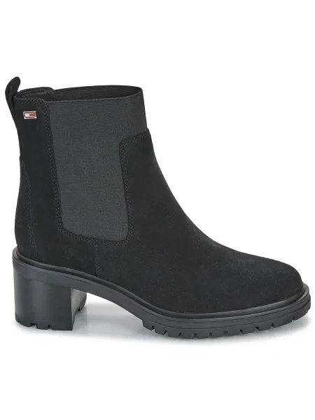 Semišové chelsea boots Tommy Hilfiger čierna
