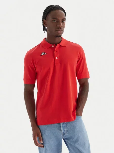 Kappa Polo majica Logo Sharas Mss rdeča