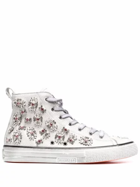 Sneakerși Philipp Plein de cristal alb