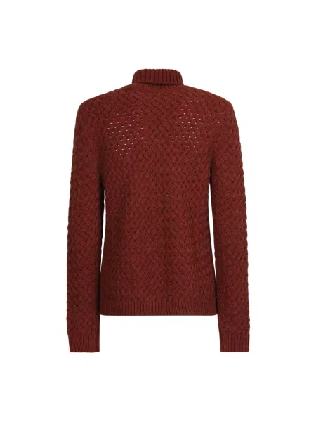 Sweter Lardini z wysokim kołnierzem czerwony