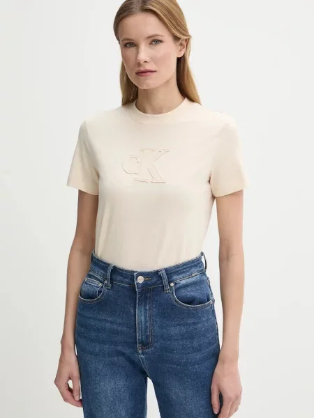 Calvin Klein Jeans Tričko béžová
