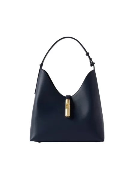 Torebka hobo Furla skórzana niebieska