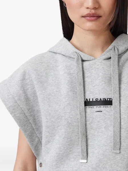 Hanorac cu glugă Allsaints gri