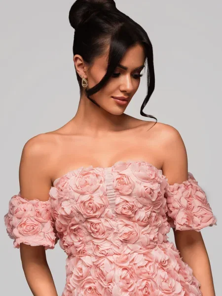 Rochie de seară Edoti de costum gri