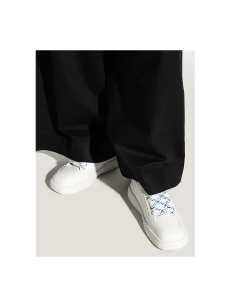 Sneakersy Burberry skórzane białe