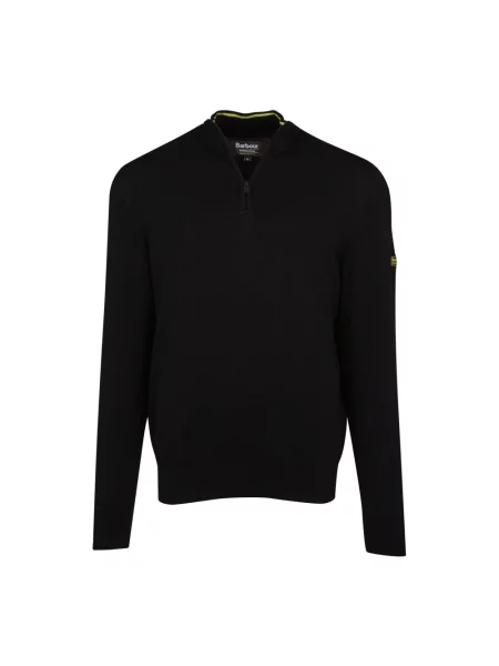 Dzianinowa bluza Barbour z dekoltem w serek czarna