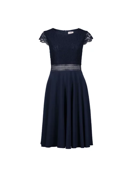 Sukienka wieczorowa Vera Mont koronkowa elegancka niebieska