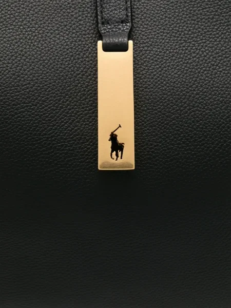 Плетена карирана поло тениска Polo Ralph Lauren с принт сиво
