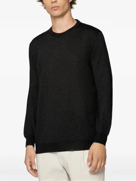 Pulover Kiton cu decolteu rotund negru