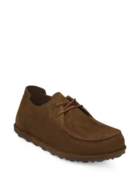 Loafers Birkenstock με κορδόνια σουέντ καφέ