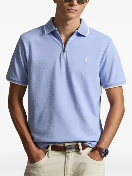 Hímzett kordbársony hosszú ing Polo Ralph Lauren lila