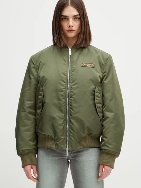 Off-White geacă bomber femei alb