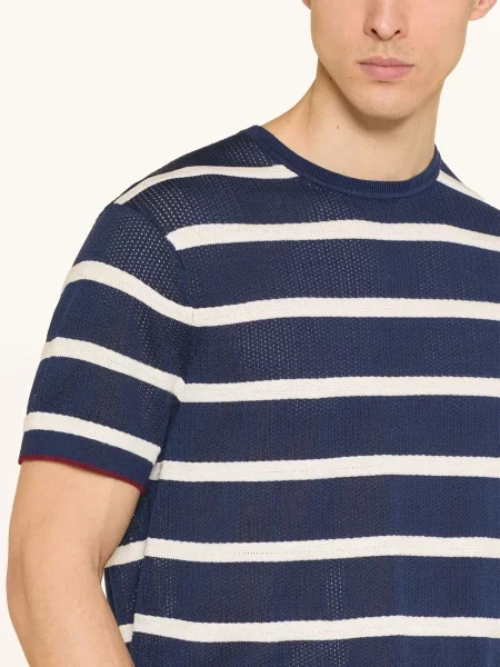 Tommy Hilfiger Pletené Tričko tmavě modrá bílá
