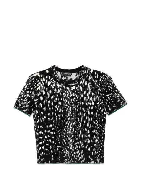 Pulover Tom Ford din jacard negru