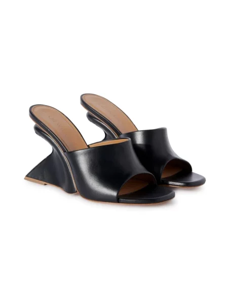 Klapki mules Off-white skórzane białe