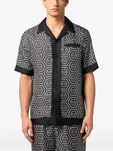 Cămașă Philipp Plein scurtă negru