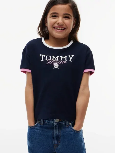Tommy Hilfiger majica za djecu od pamuka plava